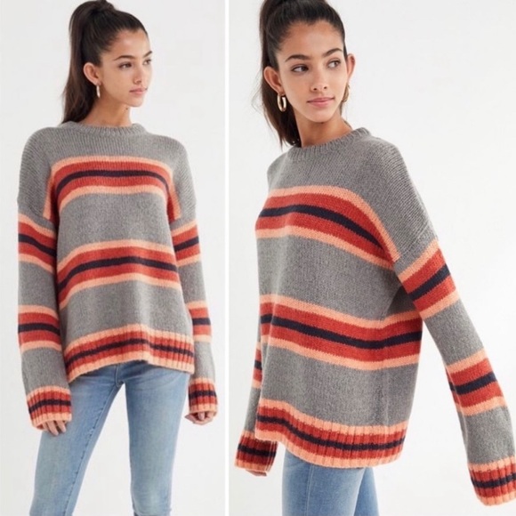 UO Striped Boyfriend Sweater - Picture 2 of 3